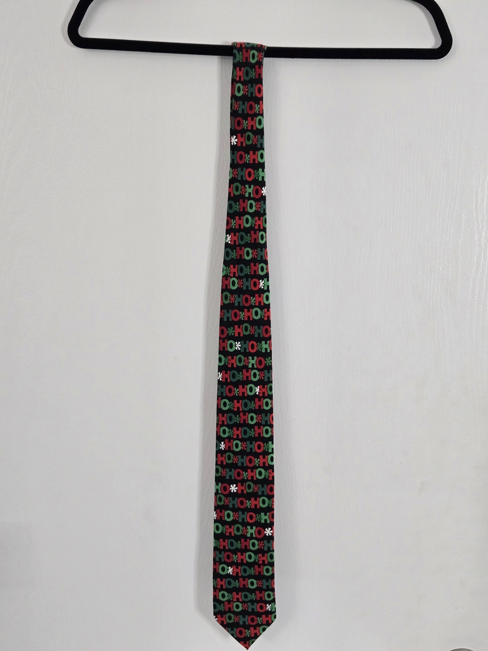 Hallmark Green and Red 'HO HO' Holiday Necktie